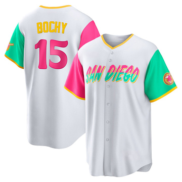 Bruce Bochy Jersey - San Diego Padres 1986 Home Cooperstown Throwback Jersey