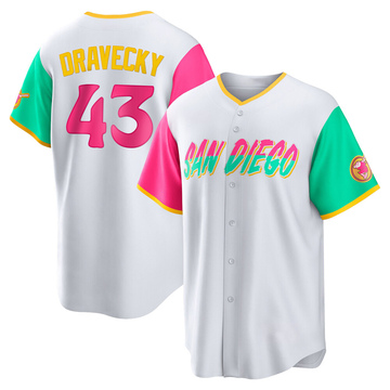 Dave Dravecky Jersey - 1984 San Diego Padres Cooperstown Away Baseball  Jersey