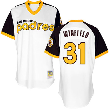 Women's Dave Winfield San Diego Padres Replica White /Brown Home Jersey