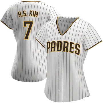 Men's Ha-Seong Kim San Diego Padres Replica White Home Cooperstown