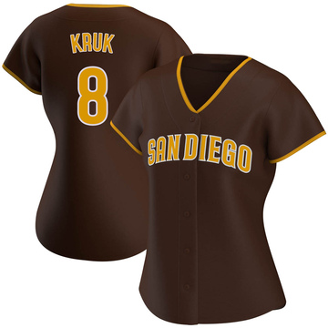 Men's John Kruk San Diego Padres Authentic Brown Road Jersey