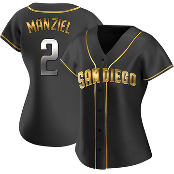 Men's Majestic Johnny Manziel San Diego Padres Authentic White Flexbase  Collection Jersey