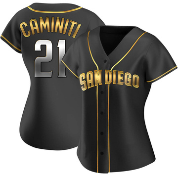 Ken Caminiti San Diego Padres 1998 World Series Home White Jersey Men's  (S-3XL)