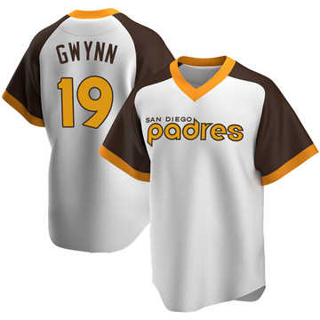 Men's San Diego Padres Tony Gwynn Majestic Brown Big & Tall Cooperstown  Collection Cool Base Replica