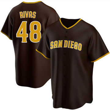 Replica Webster Rivas Men's San Diego Padres Brown Road Jersey