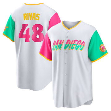 Replica Webster Rivas Men's San Diego Padres White 2022 City Connect Jersey