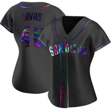 Replica Webster Rivas Women's San Diego Padres Black Holographic Alternate Jersey