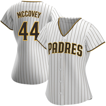 Men's Willie Mccovey San Diego Padres Replica White Home Cooperstown  Collection Jersey