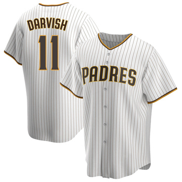 Mens NIKE San Diego Padres YU DARVISH Sewn JERSEY White P/S